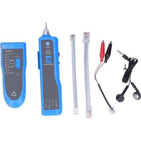 Testeur de câble réseau NF-801B, détecteur multifréquence à impulsions, kit localisateur de fils Ethernet pour liaison de communication, outil de diagnostic RJ45. (1/5)
