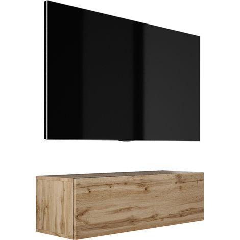 Meuble TV Suspendu, 100 × 34 × 32 cm, Chêne Wotan (1/5)
