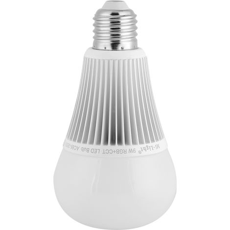 Ampoule Led E27 - 9 W - RGB + CCT - Dimmable - Télécommande Sans Fil 2,4 GHz - Contrôle Smartphone - 2700 K à 6500 K - 16 Millions De Couleurs - 1 Pièce (1/5)