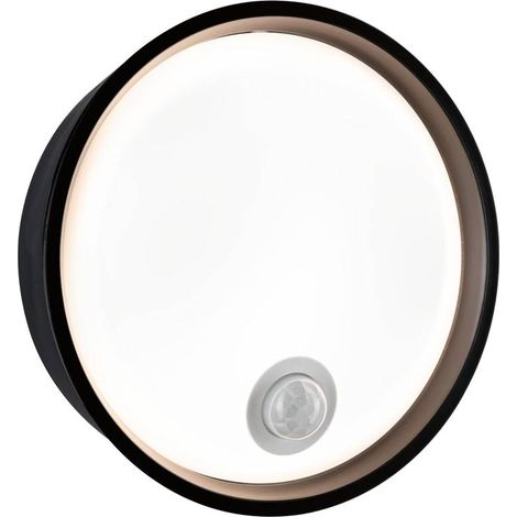 Paulmann LED Außenleuchte Platomo schwarz Ø 18 cm warmweiß mit Bewegungsmelder (1/5)