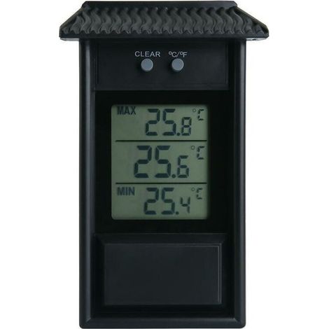 Thermomètre Électronique Extérieur Thermomètre Extérieur Thermohygromètre Électronique Étanche Réfrigérateur Thermomètre Taille Température Valeur Mémoire Fonction 13.2x8x3 (Cm) Noir 1pc