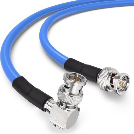 x 5m Right-Angle SDI BNC Cable, RG6, 75 Ohms, Male Connector, 3G/6G/12G Video, Surveillance Camera (1/5)
