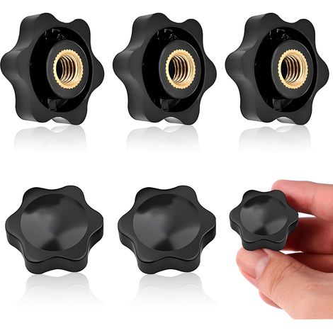 Ecrou À Molette M8 - Filetage Intérieur 8 mm - Tête Étoilée 32 mm - Pour Machines Outils Mobilier Équipements Sportifs - Lot De 5 (1/5)