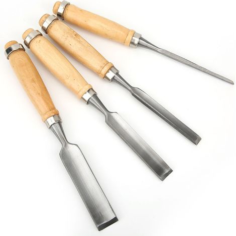 4-teiliges Set aus Holzbearbeitungsmeißeln, Schreinermessern und Schreinerwerkzeugen (1/5)