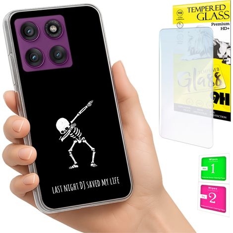 Custodia per Motorola Edge 60 Pro, cover posteriore con foto e vetro 9H. (1/5)