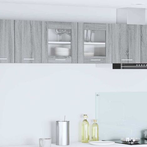 Armadio pensile Grigio Sonoma e Bianco 80 x 31 x 40 cm vidaXL (1/5)