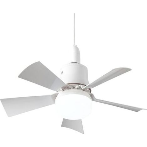 Ventilateur avec éclairage sur douille — Doté de fonctions d'éclairage et de télécommande 3 vitesses de ventilation, variation de lumière à 3 couleurs structure modulaire détachable. (1/5)