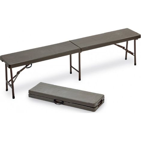 Panca pieghevole a valigia catering, scampagnata, giardino noce 183x30x44 cm Fredi Olly