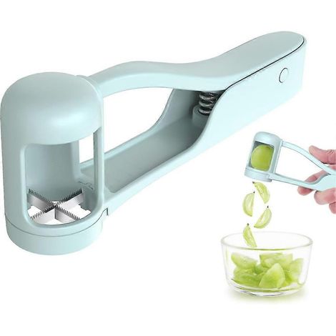 Coupe-raisins, coupe-raisins, coupe-cerises, coupe-fraises, lames en acier inoxydable bleu (1/5)