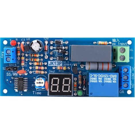 Module de relais de minuterie de retard 220 V 1 à 99 secondes / 1-99 minutes (1/5)