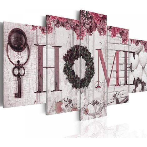 Tableau Murale Lettres - Toile Imprimée 5 Panneaux - Décoration Murale Moderne pour Intérieur - 100 x 55 cm - Lot de 5 (1/4)