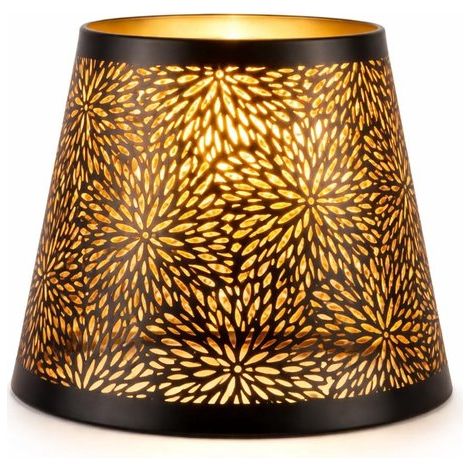Dailygoods Paralume piccolo, paralume in metallo, E26/E27, design albero della foresta, colore oro, paralume decorativo per lampade da tavolo e da soffitto (1/5)