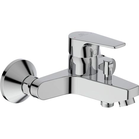 Mitigeur Baignoire et Douche Salle de bain Montage Mural Chrome (1/5)