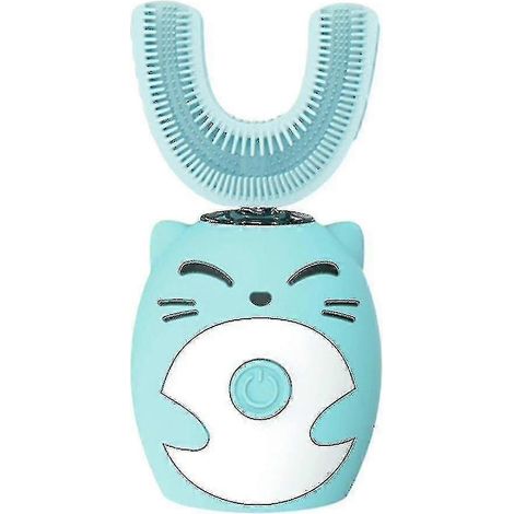 Brosse à dents électrique en forme de U pour enfants avec 3 modes-AquaForge