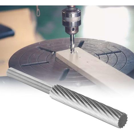Einteilige Rotationsfeile aus Wolframstahl, Schleifkopf für Holz- und Metallbearbeitung, zylindrischer Hartmetall-Rotationsfräser zum Gravieren 4x6x30x55 (1/5)