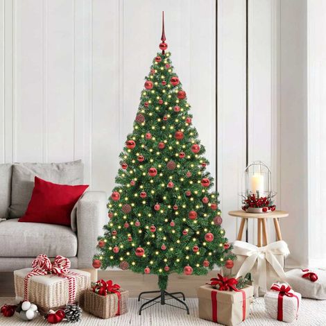 Künstlicher Weihnachtsbaum mit 300 LEDs mit Ständer Grün 180 cm