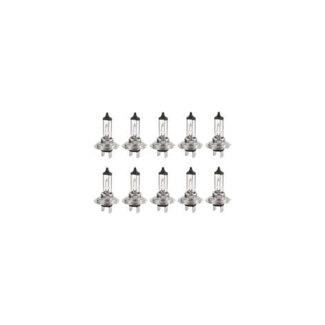 Lntyq 10pcs Ampoule halogène Led 12V H7 55W, Durable Ampoule blanche chaude Feux de route/feux de croisement pour voiture (1/4)