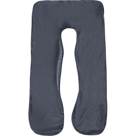Coussin Grossesse - Forme U - Soutien Lombaire et Abdominal - Pour Sommeil Latéral, Allaitement, Lecture - Housse Velours Cristal Lavable - 1 Pièce (1/5)