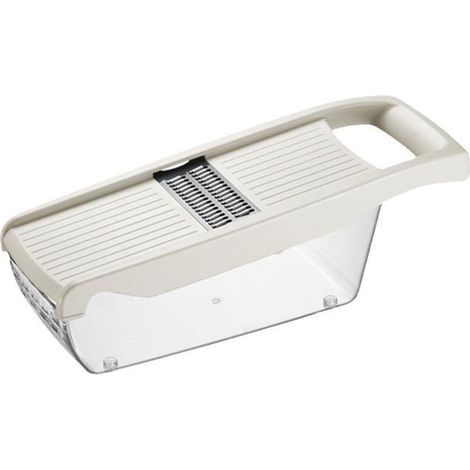 Mandoline 6-en-1 Inox Professionnelle Réglable 1-9mm avec Conteneur et Protège-Mains pour Cuisine (1/4)