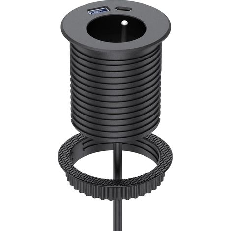 Prise Encastrable avec USB C, Multiprise Encastrable Ø 60 mm (1/5)