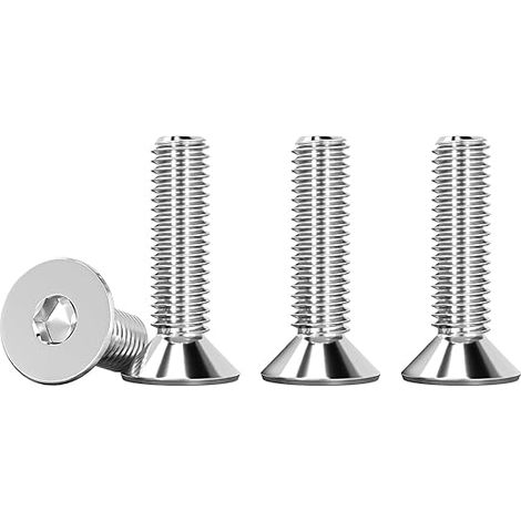 30 Stück M5 X 20mm Senkschraube Edelstahl V2A VA A2 Innensechskantschraube DIN 7991 / ISO 10642 Senkkopfschrauben Rostfrei Silber Maschinenschrauben Metrisches Regelgewinde (1/5)