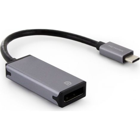 Adaptateur USB-C mâle vers DisplayPort fem. 0,2 m - gris (1/5)