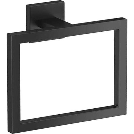 Anneau porte-serviettes - Porte-serviettes épais en acier inoxydable, porte-serviettes pour salle de bain, porte-serviettes carré au design moderne B (1/5)