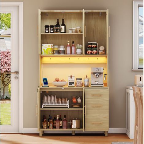 Möbel Sideboard Aufbewahrung Küchenschrank LED OKMYHOME (1/5)