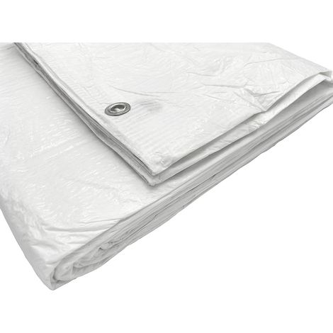 1 Bâche 6x10m, Imperméable Polyéthylène, Œillets Anti-rouille, Protection Jardin Voiture Camping (1/5)