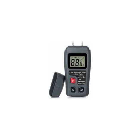 Tragbares Holzfeuchtemessgerät, LCD-Holzfeuchtemessgerät für Brennholz, Papierfeuchtemessung (mit Batterie) - Crezuo (1/4)