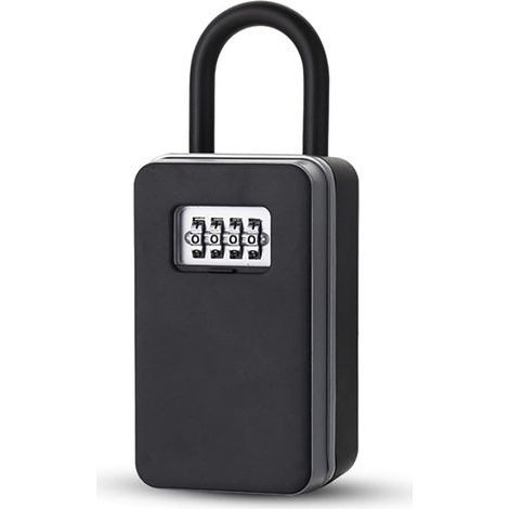 Compact aluminum alloy key box, multifunctional key storage box (1/5)
