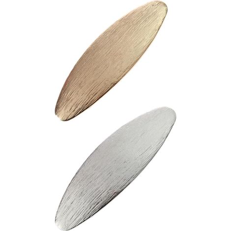 2 Pieces Long Ellipse Spring-Loaded Alloy Hair Clips (1/5)