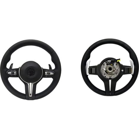 Volant de sport en cuir en fibre de carbone, corps en disque, compatible avec les modèles BMW (1/2)