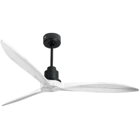 Tenerife- Super destratificateur et ventilateur DC 166 cm Gris basalte pales bois blanc sans Lumière 30 à 60 m² (1/5)
