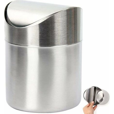 Mini-Edelstahl-Mülleimer für die Arbeitsplatte Mini-Edelstahl-Mülleimer Mini-Edelstahl-Mülleimer Mini-Arbeitsplatten-Mülleimer Mini-Mülleimer Odipie (1/4)