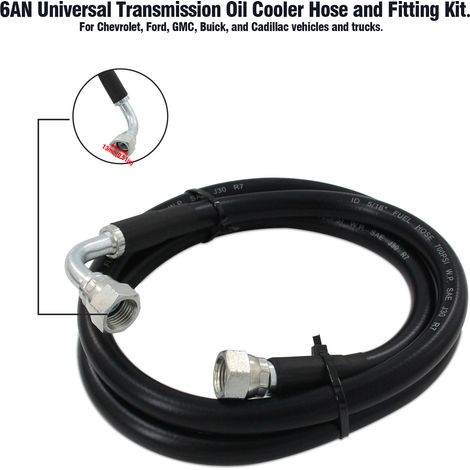 6AN transmission cooler hose fittings for GM replacement 700R4 TH350 TH400 (1/4)