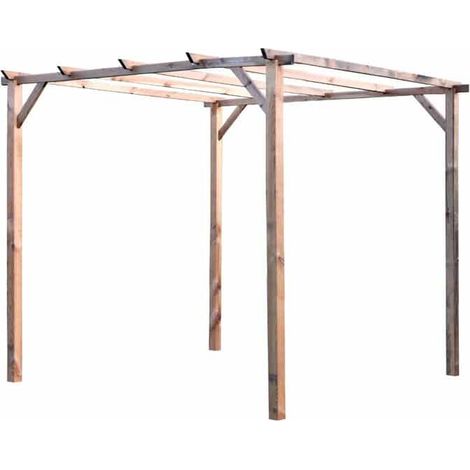 PERGOLA PERGOLATO GAZEBO IN LEGNO TETTOIA DA GIARDINO COPERTURA 3x3 MT 538 ST