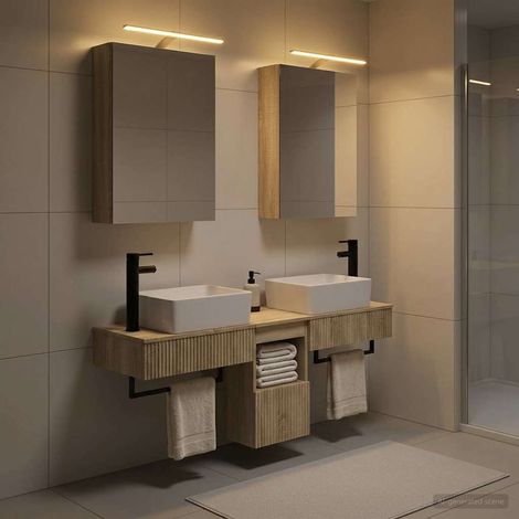 vidaXL Set di Armadi da Bagno 5 pz Rovere Sonoma Legno ingegnerizzato (1/5)