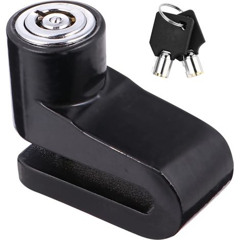 Serrure Antivol Disque Frein pour Moto et Scooter, Alliage Solide, Couleur Noire, Compacte et Légère, Protection Sécurité pour Cyclomoteur, Usage Urbain et Plein Air (1/5)