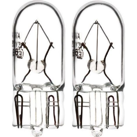 Cyclingcolors – Ampoule T10 W2.1x9.5d 12V 1,7W – Transparent – Pour compteur tableau de bord voiture et tracteur – Lot de 2