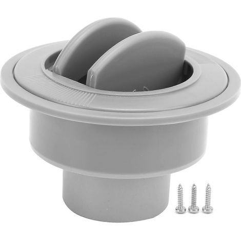 Sortie de climatisation 100/76/47 mm, ronde, en ABS gris, universelle pour camping-car, bateau, bus et voiture (1/5)