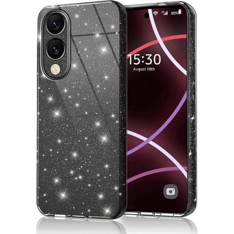 Coque pailletée pour Samsung Galaxy S25 Edge, silicone souple, protection caméra, antichoc (1/5)