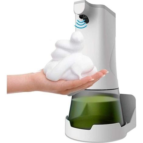 Automatischer elektrischer Schaumseifenspender, 350 ml, berührungsloser Infrarot-Bewegungssensor, wiederaufladbarer Seifenspender per USB für Badezimmer, Küche, Toilette, Büro, Hotel – 1 Stück (1/4)