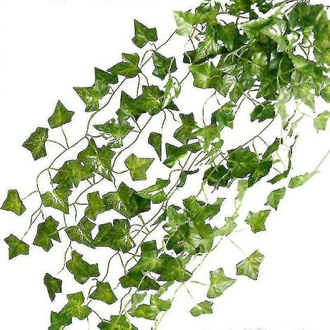 Künstliche Hängepflanzen, künstlicher Efeu, künstliche Efeublätter, Folia-Blättergirlande für E (1/5)