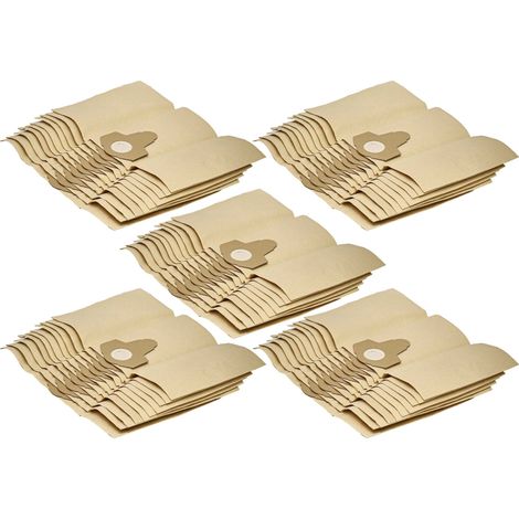 vhbw 50x sacchetto compatibile con LIV Bidon, Jazz 20 P, Jazz automatic aspirapolvere - in carta, 38cm x 24,5cm, marrone