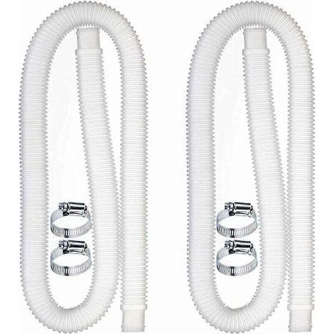 UlisemTuyau de rechange pour piscine, accessoires pour pompe de filtration avec 4 clips métalliques, long tuyau pour pompe, accessoires de piscine (1/5)