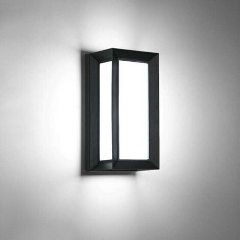 Moderna applique da esterno a LED da 18W, impermeabile IP65, rettangolare, in metallo, ideale per cortile, giardino, patio, villa, corridoio, luce bianca fredda 6000K.