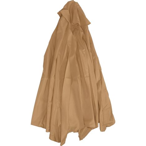 Auvent de parasol de Patio extérieur, couverture de parasol de jardin de remplacement, tissu à large couverture imperméable pour 6 côtes café