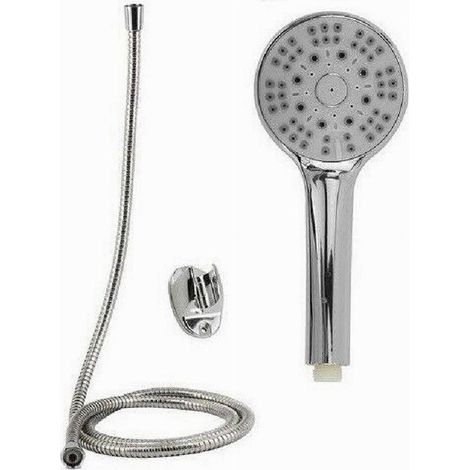 Cleafe - Kit Doccetta Doccino Soffione Bagno Doccia Tonda Con Laccio 1,8 Mt Staffa 69316 - (1/2)