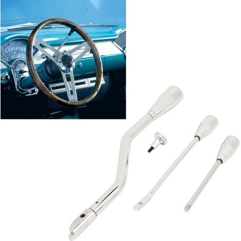 Verchromter Schalthebel, Blinkerschalter, Warnlichtschalter, Schutzmanschetten, angepasst an die GM-Lenksäule von Chevrolet, Buick, Oldsmobile, Pontiac und Cadillac von 1967 bis 1994. (1/5)